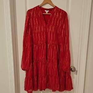 Red & Gold Dress, Size XL